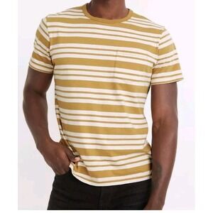 NWT Madewell  Allday Crewneck Cotton Pocket Tee in Dover Stripe Large